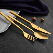 Avcı Klas Titanyum Mat Gold 30 Parça 18/10 Paslanmaz Çelik Çatal Kaşık Takımı