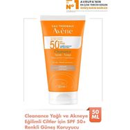 Avene Cleanance Tinted SPF 50+ Yağlı ve Akneye Eğilimli Ciltler 50 ml Renkli Güneş Kremi