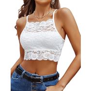 Avidlove Camilose Dantelli Crop Top Beyaz Kadın Atlet