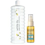 Avon Zambak Kokulu 500 ml Banyo Köpüğü + Argan Yağı 30 ml Saç Serumu