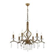 Avonni 603946E E14 Metal Kristal 80 cm Eskitme Kaplama Klasik Avize