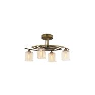 Avonni AV-1374-4E E14 Metal Cam 63x30 cm Eskitme Avize