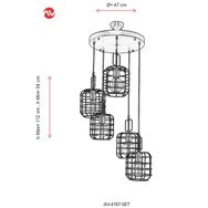 Avonni AV-4167-5ET Eskitme Kaplama Modern Avize