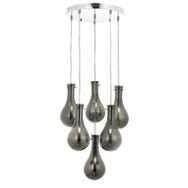 Avonni AV-60092-6KT Krom Kaplama Modern Avize, E14, Metal, Cam, 50CM