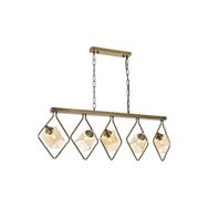 Avonni AV-60103-5EY Eskitme Kaplama Modern E14 Metal Cam 110x20cm Avize