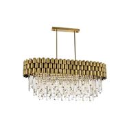 Avonni AV-60122-ELLIPSE Eskitme Kaplama Metal Kristal Cam 80x40cm Avize