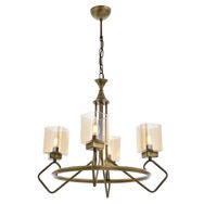 Avonni AV-60135-4E Siyah Boyalı Modern E14 Metal Cam 70cm Avize