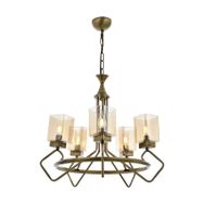Avonni AV-60135-5E Eskitme Kaplama Modern E14 Metal Cam 70cm Avize