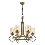 Avonni AV-60135-6E Eskitme Kaplama Modern E14 Metal Cam 70cm Avize