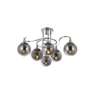 Avonni AV-60156-6K Krom Kaplama Modern E27 Metal Cam 55cm Avize