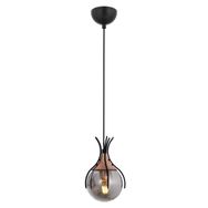 Avonni AV-60161-1BSY Siyah Boyalı Modern E27 Metal Cam 13cm Avize