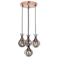 Avonni AV-60161-4T-BSY Siyah Boyalı Modern E27 Metal Cam 40cm Avize