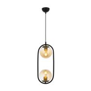Avonni AV-60180-2BSY Siyah Boyalı Metal Cam 20x15cm Avize