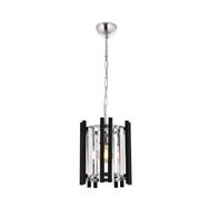 Avonni AV-60186-1K Krom/Siyah Kaplama Modern E27 Metal Cam 25cm Avize