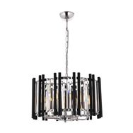 Avonni AV-60186-6K Krom/Siyah Kaplama Modern E14 Metal Cam 45cm Avize