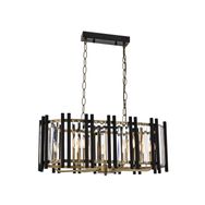 Avonni AV-60186-8EY Eskitme/Siyah Kaplama Modern E14 Metal Cam 80x35cm Avize