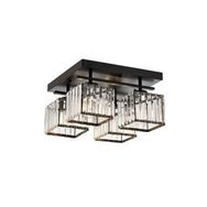 Avonni AV-60230-4BSY Eskitme-Siyah Boyalı 40x40 cm Modern Avize