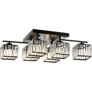 Avonni AV-60230-6BSY Eskitme-Siyah Boyalı 80x40 cm Modern Avize