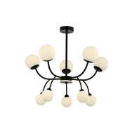 Avonni AV-60386-10BSY Siyah Boyalı G9 Metal Cam 80 cm Modern Avize