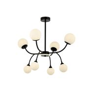 Avonni AV-60386-8BSY Siyah Boyalı G9 Metal Cam 80 cm Modern Avize