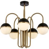 Avonni AV-60387-5E Siyah-Eskitme Boya-Kaplama E27 Metal Cam 60 cm Modern Avize