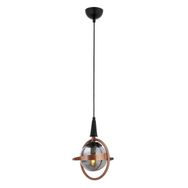 Avonni AV-60391-1BSY Siyah-Bakır Boya-Kaplama E14 Metal Cam 25 cm Siyah Modern Avize