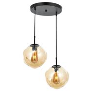 Avonni AV-65191-2HT Siyah Boyalı Modern E27 Metal Cam 50cm Avize