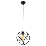 Avonni AV-65196-1BSY Siyah Boyalı Modern E27 Metal Cam 25cm Avize