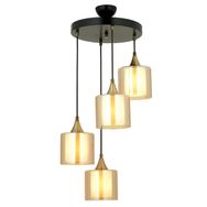 Avonni AV-65233-4T-BSY-B Siyah Boyalı 40 cm Modern Avize
