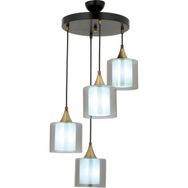 Avonni AV-65233-4T-BSY-F Siyah Boyalı 40 cm Modern Avize