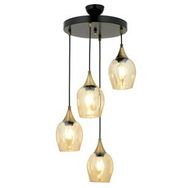 Avonni AV-65234-4T-BSY Siyah Boyalı 40 cm Modern Avize