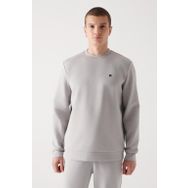 Avva B001100 Gri Kumaş Özellikli Erkek Sweatshirt