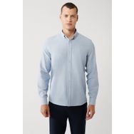Avva B002033 Açık Mavi Erkek Gömlek