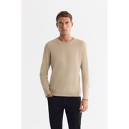 Avva B005132 Bej Regular Fit Viskon Bisiklet Yaka Erkek Triko Kazak