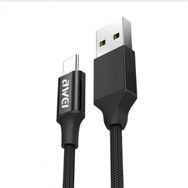 Awei CL-50 Siyah 1 mt Kırılmaz Micro USB Hızlı Şarj ve USB Kablo