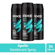 Axe Apollo 150 ML 3'lü Erkek Deodorant