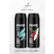 Axe Apollo 150 ml + Africa 150 ml Erkek Sprey Deodorant