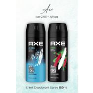 Axe Ice Chill 150 ml + Africa 150 ml Erkek Sprey Deodorant