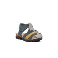 Ayakmod 24-417-B Lacivert Nubuk Sarı Erkek Çocuk Sandalet
