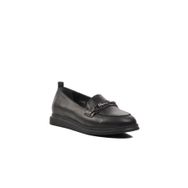 Ayakmod 44280 Siyah Hakiki Deri Kadın Loafer Ayakkabı
