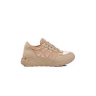 Ayakmod 7684 Bağcıklı Bej Kadın Sneaker Ayakkabı