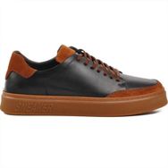Ayakmod RCDL 4227 Siyah-Taba Hakiki Deri Erkek Sneaker