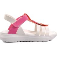 Ayakmod ŞN8020F Beyaz Fuşya Pembe Kız Çocuk Sandalet
