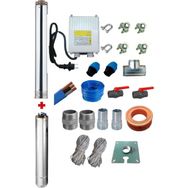 Aycı Mühendislik 4SDM6/11 1.5 Hp Alarko 25 mt Yassı Kablolu Panolu 50 mt Halatlı Çift Vanalı Akıtma Başlıklı Monofaze Takım Dalgıç Pompa