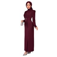 Ayşe Melek 2558 Bordo Abiye Kadın Elbise