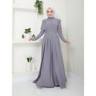 Ayşe Melek 2611 Gri Abiye Kadın Elbise