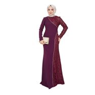 Ayşe Melek 2707 Mürdüm Abiye Kadın Elbise