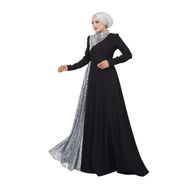 Ayşe Melek 2719 Gümüş Abiye Kadın Elbise