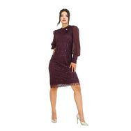 Ayşe Melek 2728 Bordo Abiye Kadın Elbise