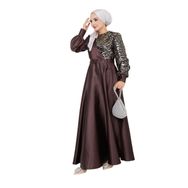 Ayşe Melek 2755 Kahverengi Abiye Kadın Elbise